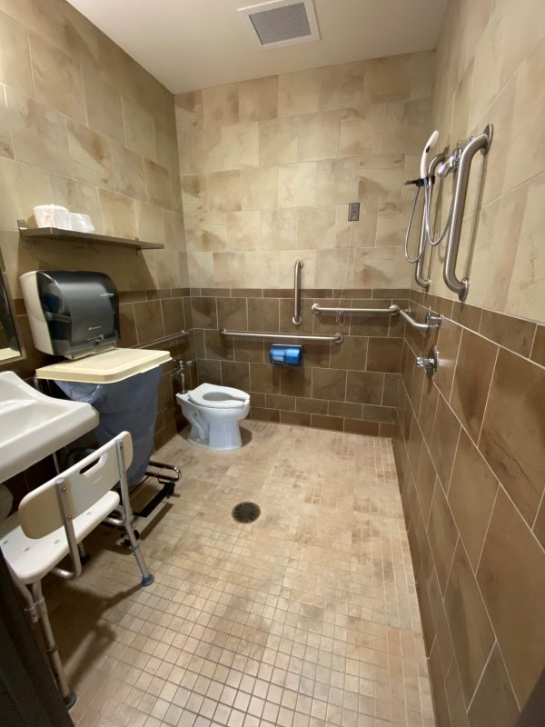 Photo of a hospice care center bathroom
